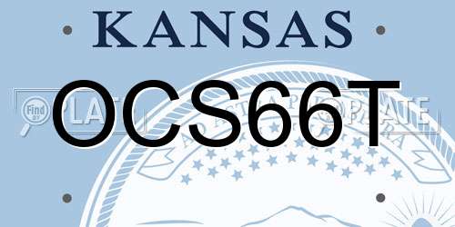 OCS66T Kansas License Plate