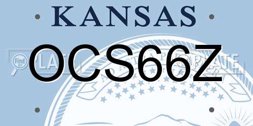 OCS66Z Kansas License Plate