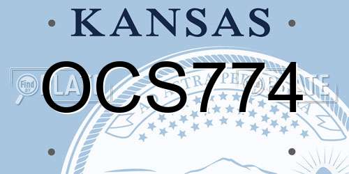 OCS774 Kansas License Plate