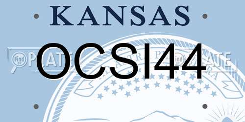 OCSI44 Kansas License Plate