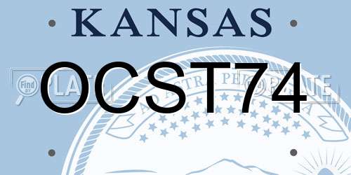 OCST74 Kansas License Plate