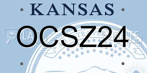 OCSZ24 Kansas License Plate