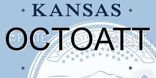 OCTOATT Kansas License Plate