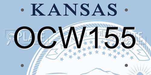 OCW155 Kansas License Plate