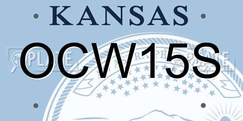 OCW15S Kansas License Plate
