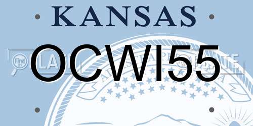 OCWI55 Kansas License Plate