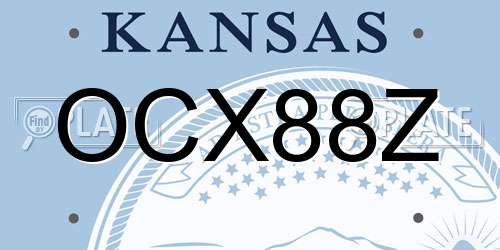 OCX88Z Kansas License Plate