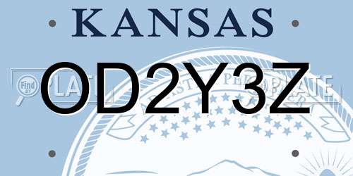 OD2Y3Z Kansas License Plate