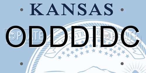 ODDDIDC Kansas License Plate