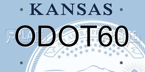 ODOT60 Kansas License Plate