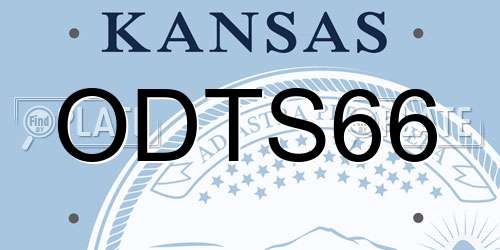 ODTS66 Kansas License Plate