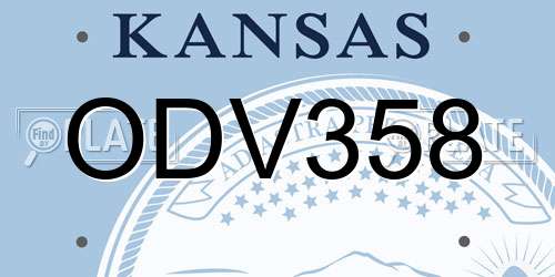ODV358 Kansas License Plate