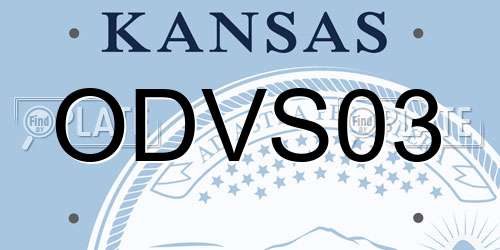 ODVS03 Kansas License Plate