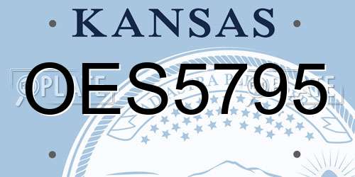 OES5795 Kansas License Plate