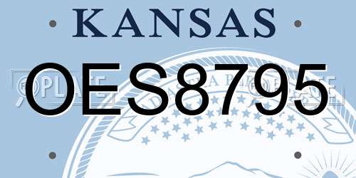 OES8795 Kansas License Plate