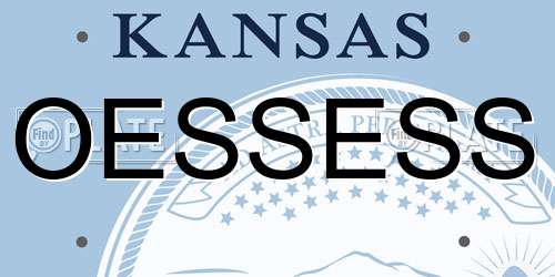 OESSESS Kansas License Plate