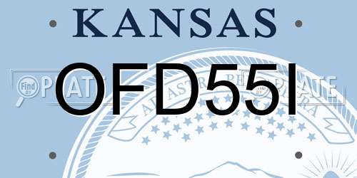 OFD55I Kansas License Plate