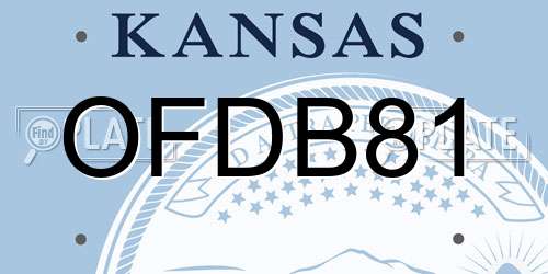 OFDB81 Kansas License Plate