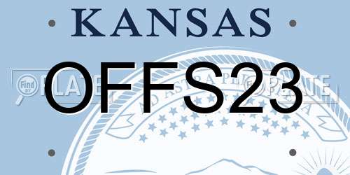 OFFS23 Kansas License Plate