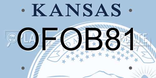 OFOB81 Kansas License Plate