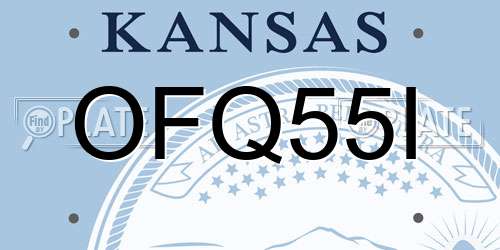 OFQ55I Kansas License Plate