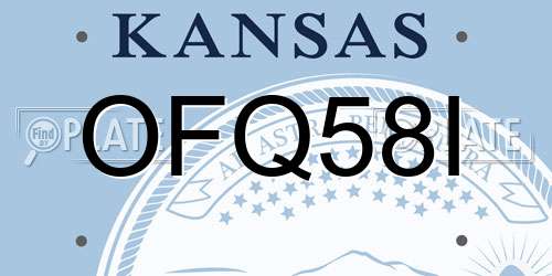 OFQ58I Kansas License Plate