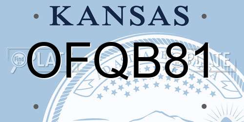 OFQB81 Kansas License Plate
