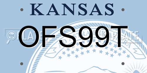 OFS99T Kansas License Plate