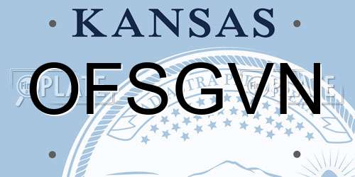 OFSGVN Kansas License Plate