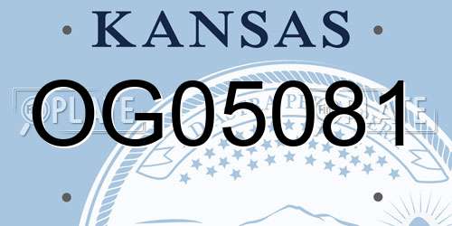 OG05081 Kansas License Plate