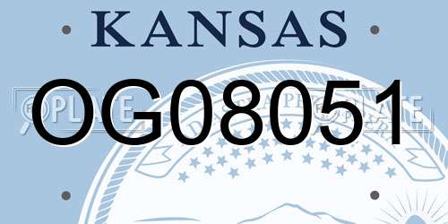 OG08051 Kansas License Plate