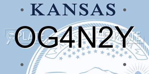 OG4N2Y Kansas License Plate