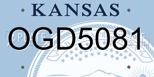 OGD5081 Kansas License Plate