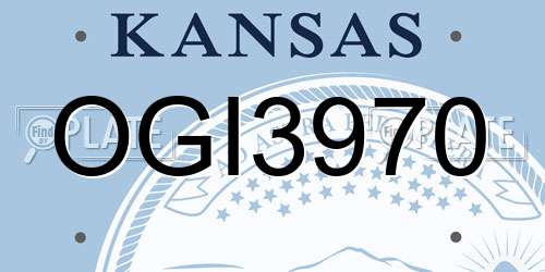 OGI3970 Kansas License Plate
