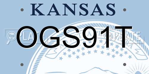 OGS91T Kansas License Plate