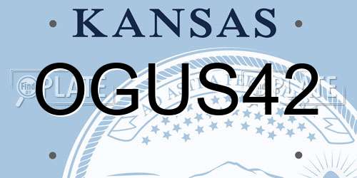 OGUS42 Kansas License Plate