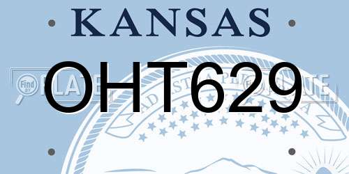 OHT629 Kansas License Plate