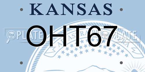 OHT67 Kansas License Plate