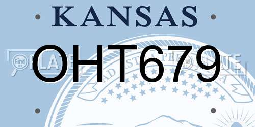 OHT679 Kansas License Plate