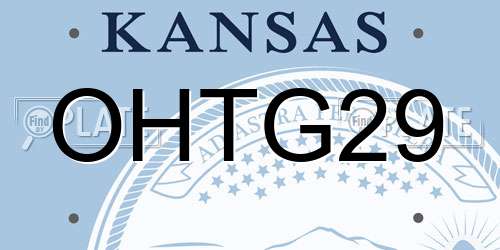 OHTG29 Kansas License Plate