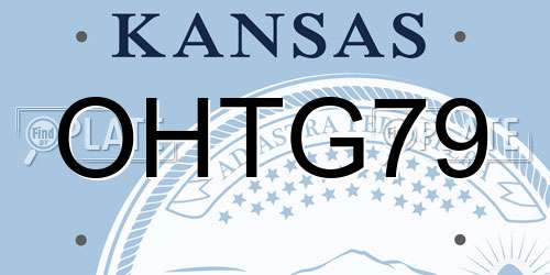 OHTG79 Kansas License Plate