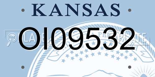 OI09532 Kansas License Plate