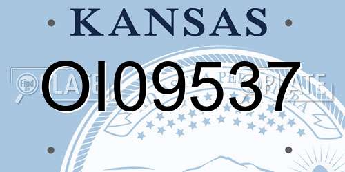 OI09537 Kansas License Plate
