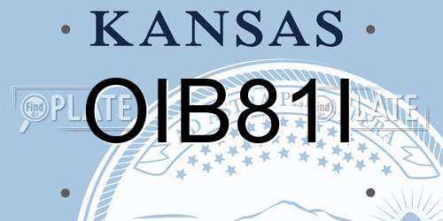 OIB81I Kansas License Plate