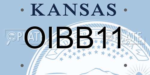 OIBB11 Kansas License Plate
