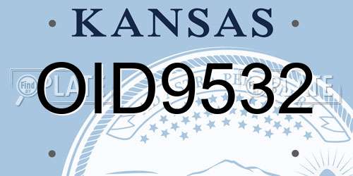 OID9532 Kansas License Plate