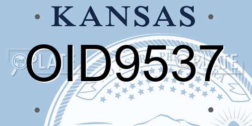 OID9537 Kansas License Plate