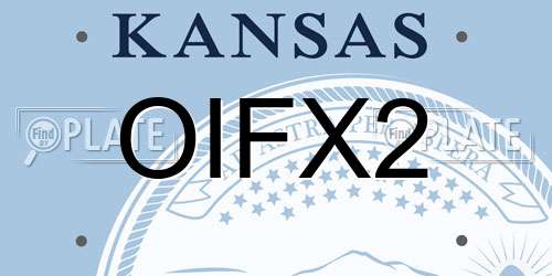 OIFX2 Kansas License Plate