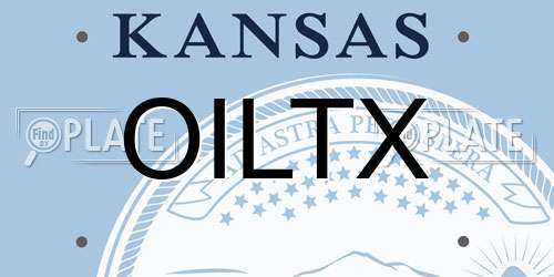 OILTX Kansas License Plate