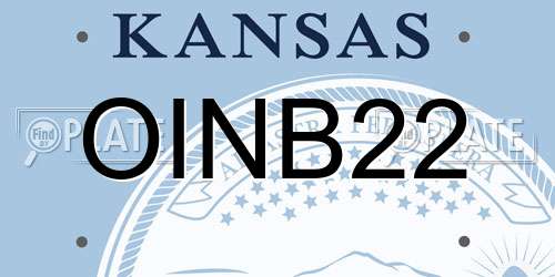 OINB22 Kansas License Plate